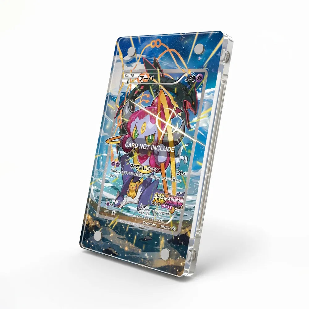 Hoopa 155-XY-P Promo The Archdjinni of Rings Pokemon Cards Extended Art Display Cases - Magnetic Case - Side View
