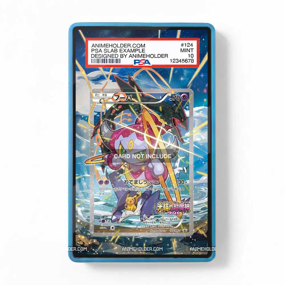 Hoopa 155-XY-P Promo The Archdjinni of Rings Pokemon Cards Extended Art Display Cases - PSA Slab Case - Front View