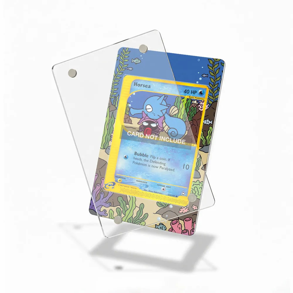 Horsea 84-147 Aquapolis Pokemon Cards Custom Art Display Cases - Magnetic Case - Detail View