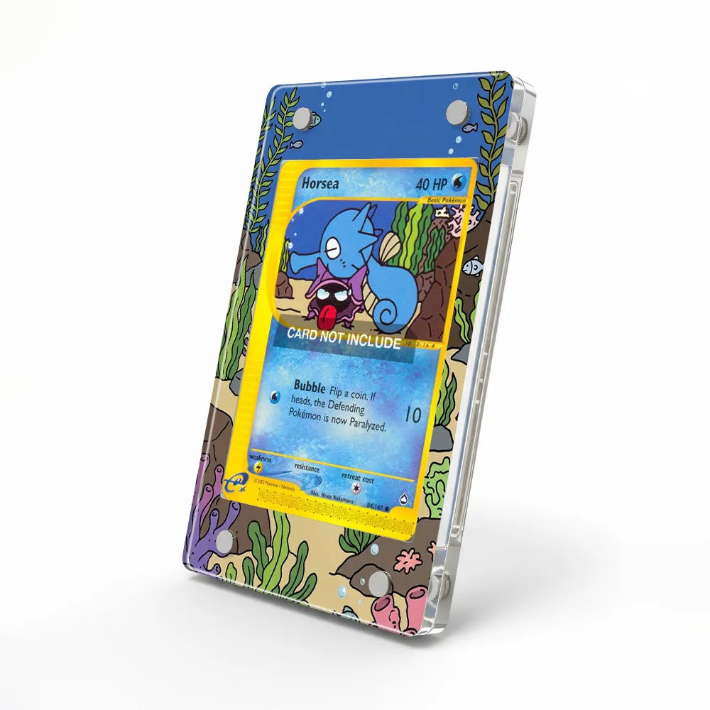 Horsea 84-147 Aquapolis Pokemon Cards Custom Art Display Cases - Magnetic Case - Side View