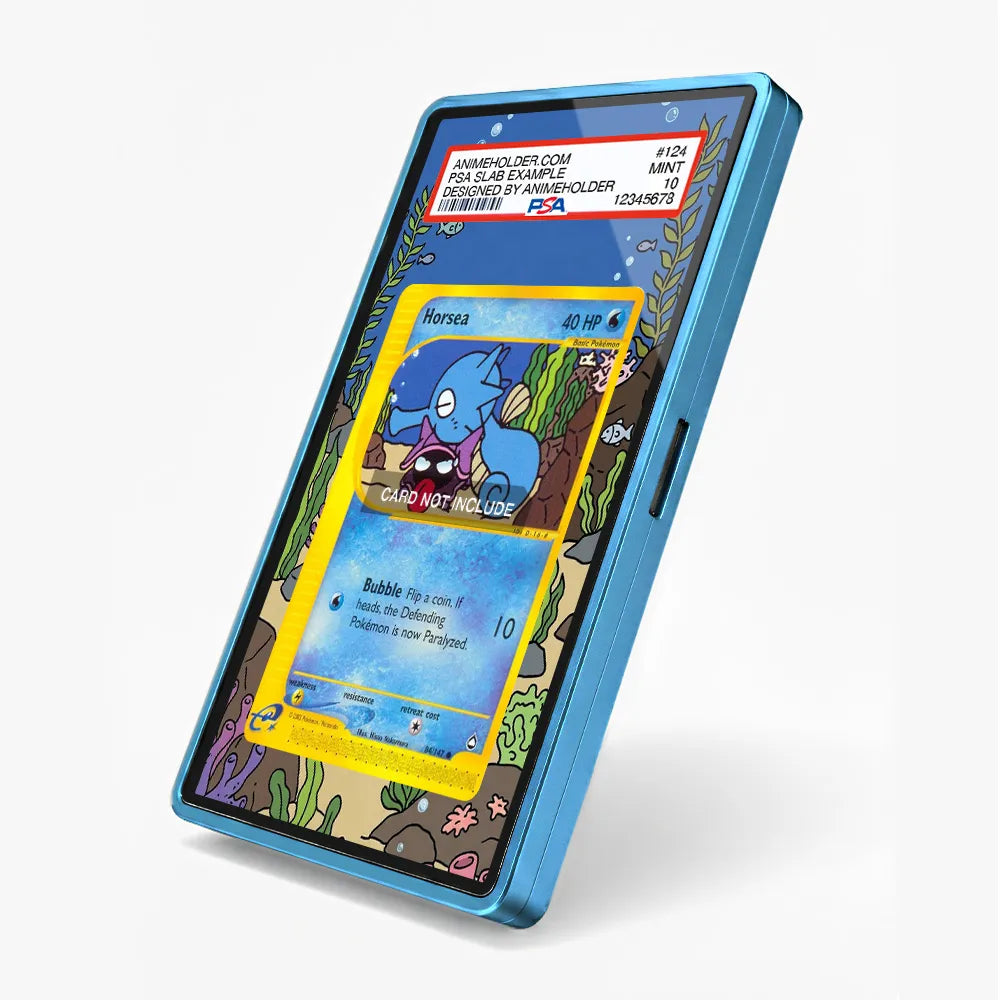 Horsea 84-147 Aquapolis Pokemon Cards Custom Art Display Cases - PSA Slab Case - Side View