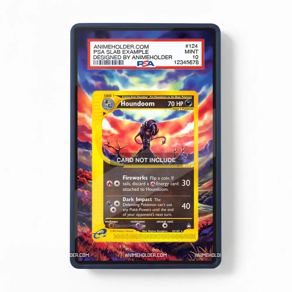 Houndoom 035-147 Neo Destiny Extended Art Display Cases - PSA Slab Case - Front View