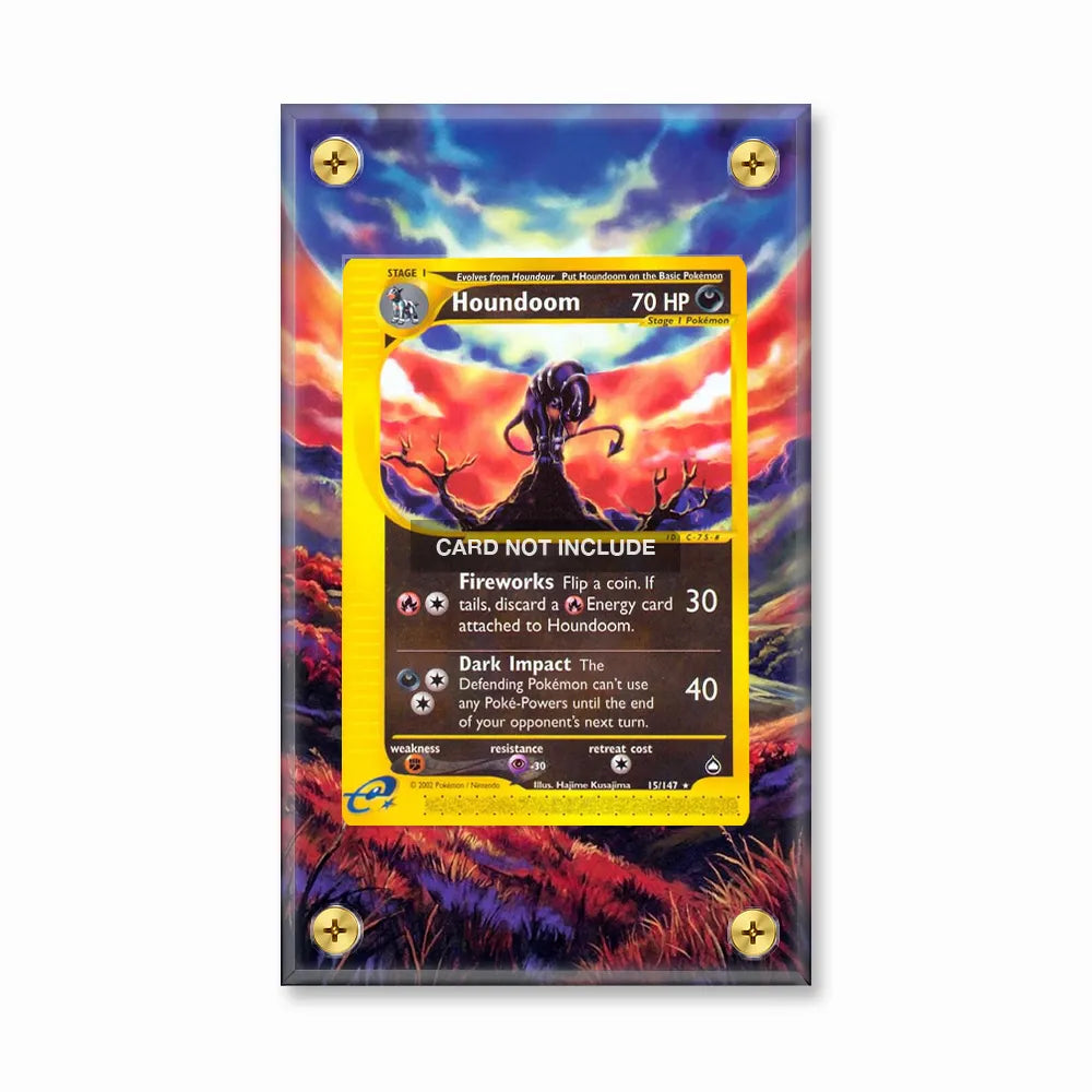 Houndoom 035-147 Neo Destiny Extended Art Display Cases - Screws Case - Front View