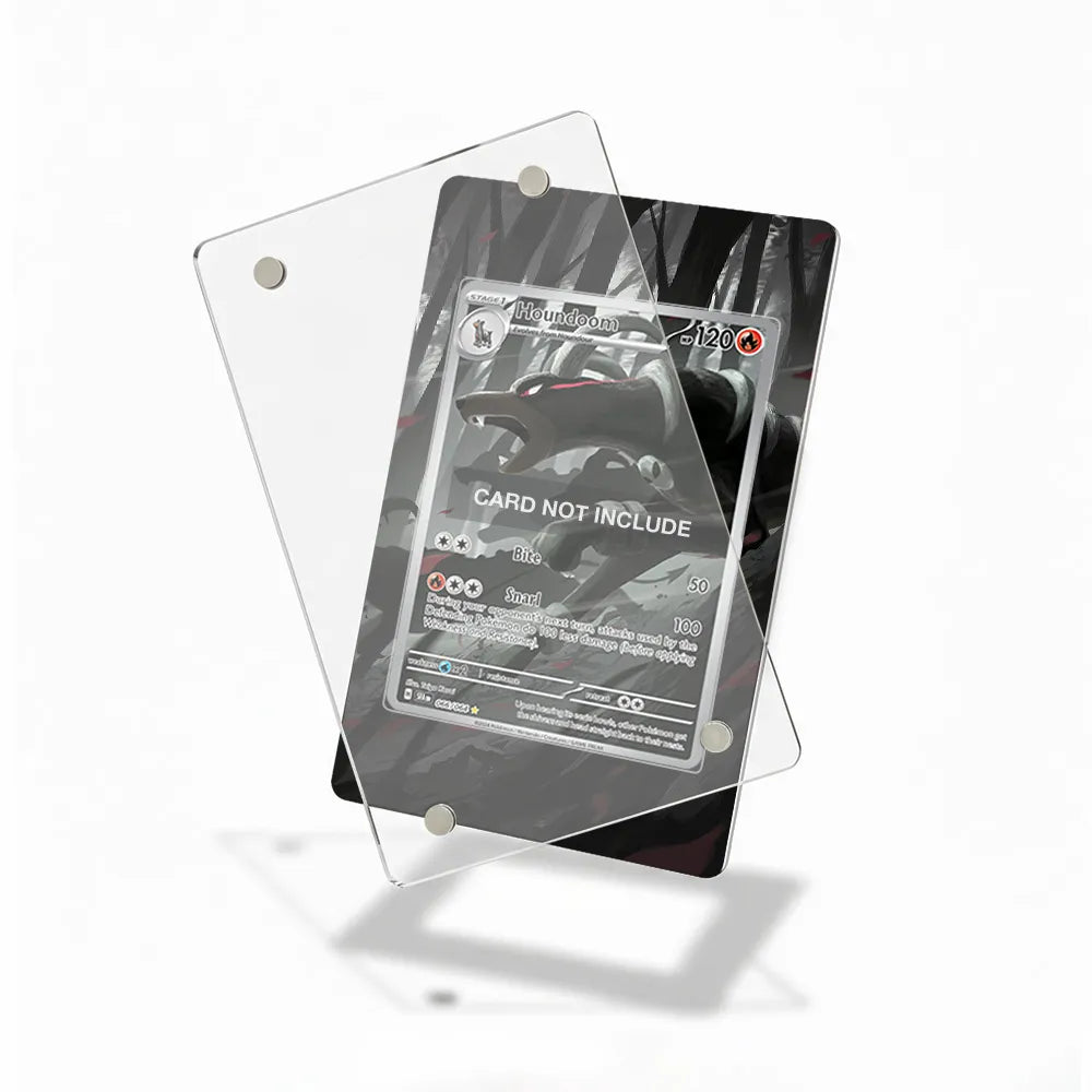 Houndoom 066-064 IR AR Shrouded Fable Extended Art Display Cases - Magnetic Case - Detail View
