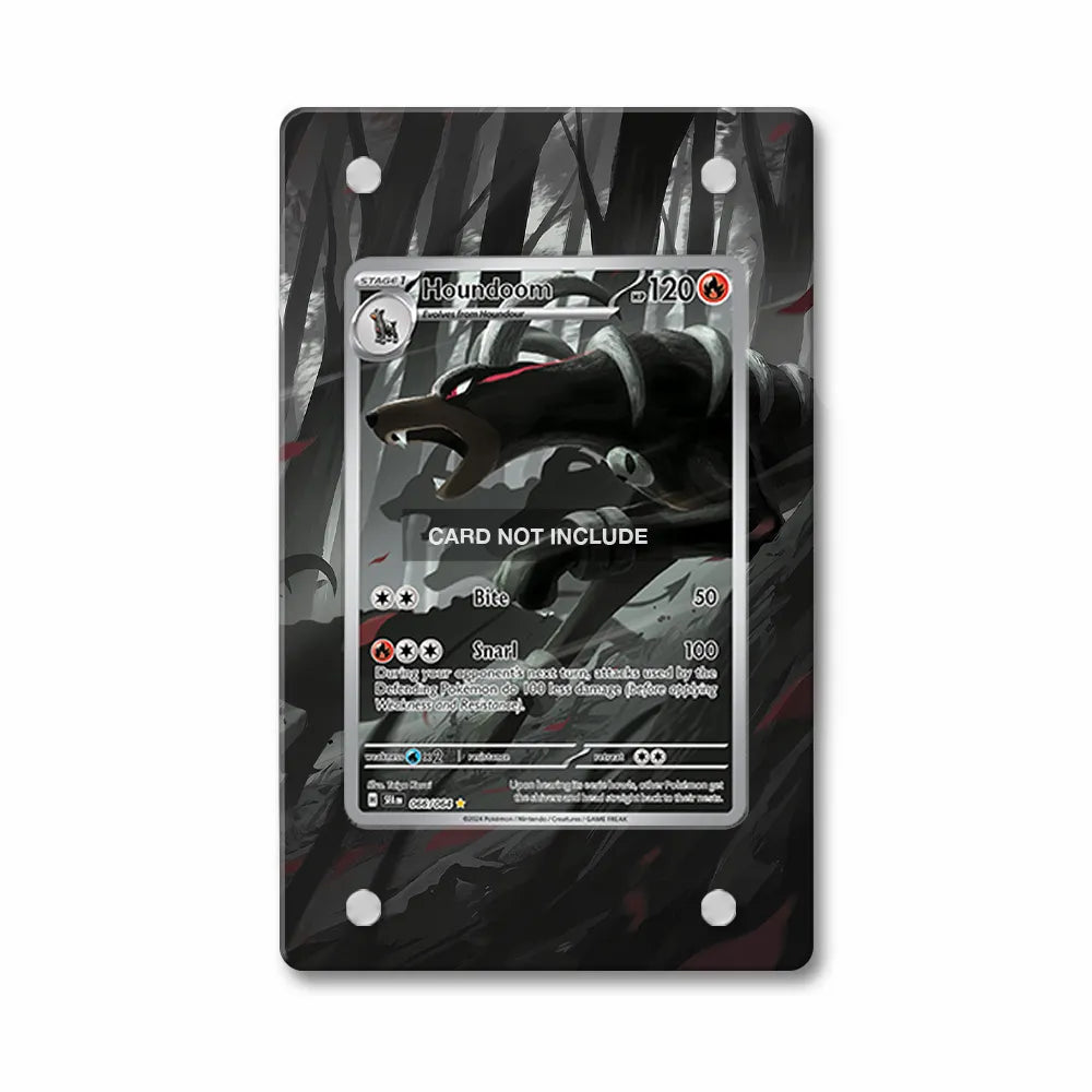 Houndoom 066-064 IR AR Shrouded Fable Extended Art Display Cases - Magnetic Case - Front View