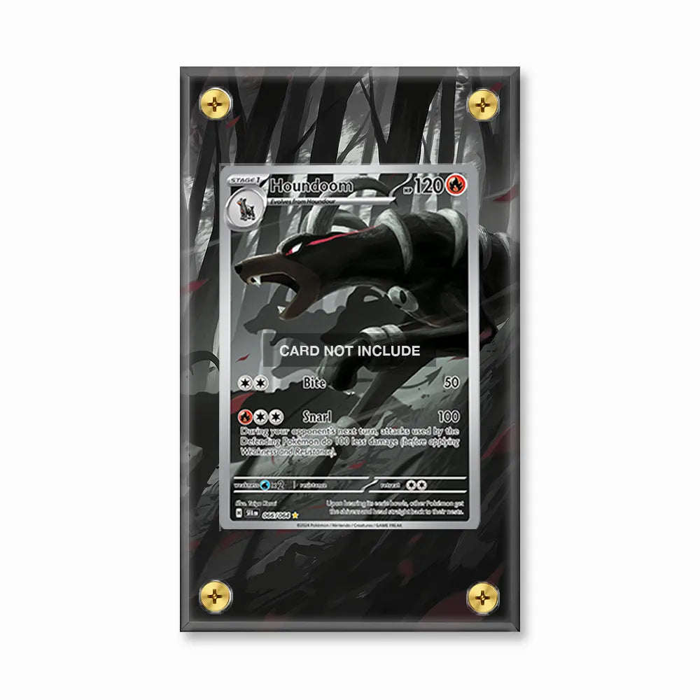 Houndoom 066-064 IR AR Shrouded Fable Extended Art Display Cases - Screws Case - Front View