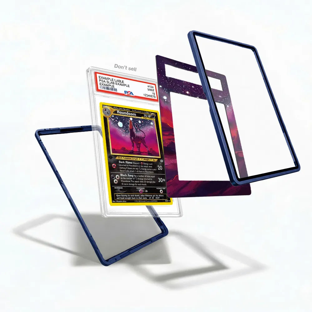 Houndoom 8-64 Holo Neo Revelation Extended Art Display Cases - PSA Slab Case - Detail View