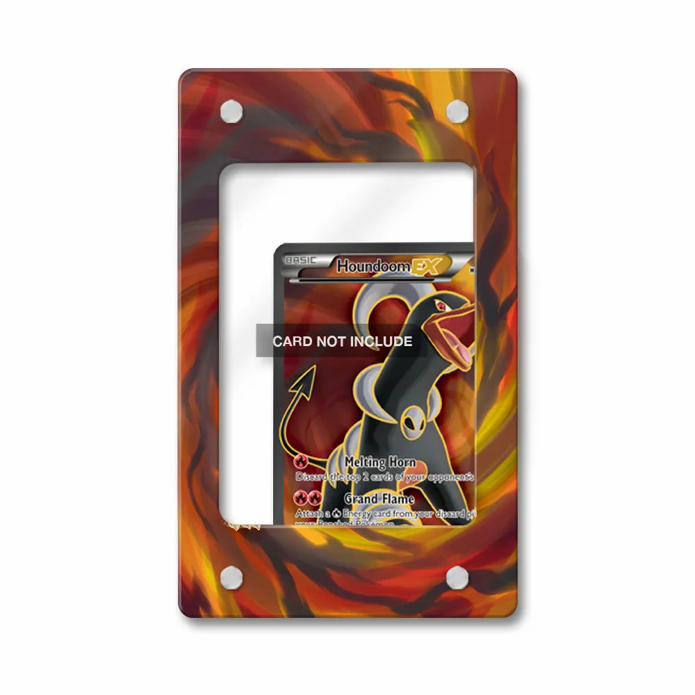 Houndoom EX 153-162 BREAKthrough Secret Rare Extended Art Display Cases - Magnetic Case - Front View