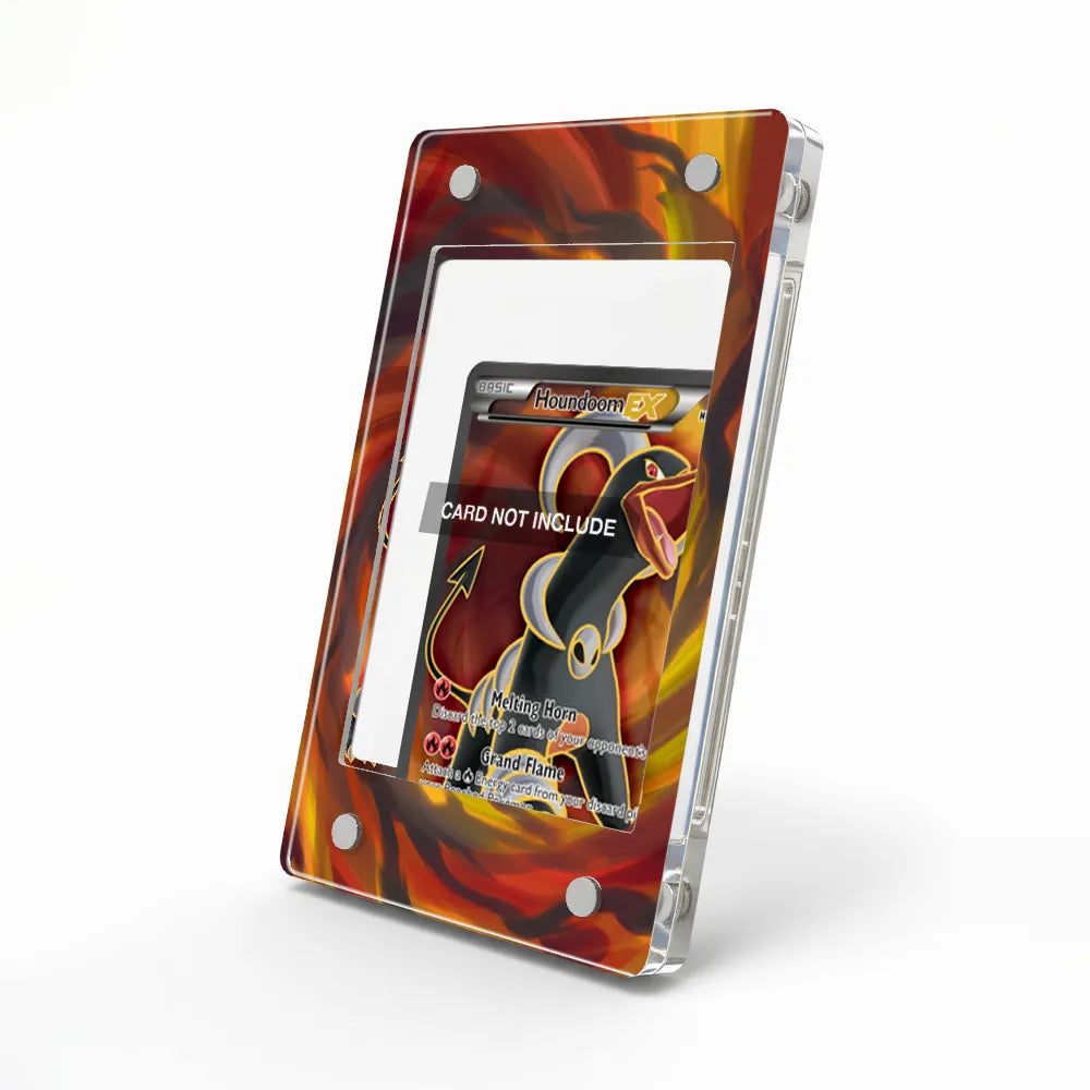 Houndoom EX 153-162 BREAKthrough Secret Rare Extended Art Display Cases - Magnetic Case - Side View