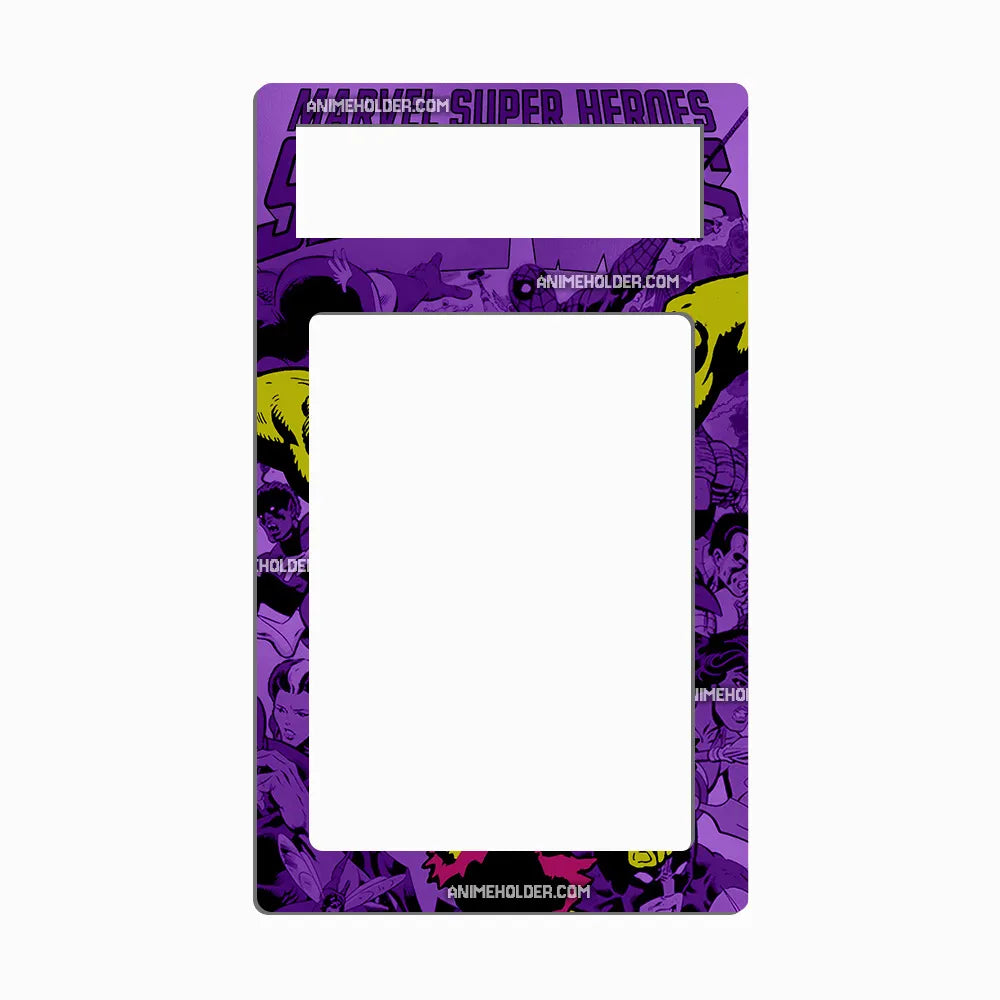 Hulk Secret Wars Purple Parallel Pokemon Cards Extended Art Display Cases - PSA Metal Art Only - Front View