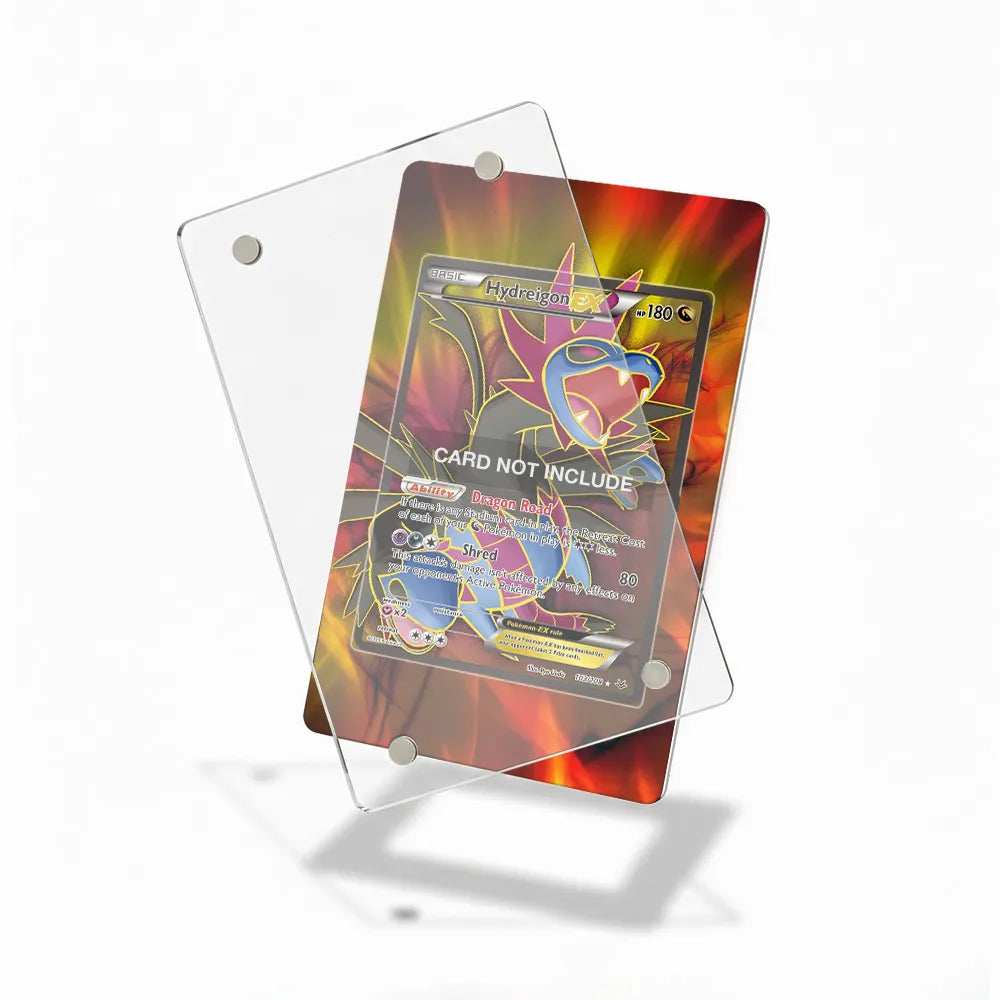 Hydreigon EX 103-108 Ultra Rare Roaring Skies Pokemon Cards Custom Art Display Cases - Magnetic Case - Detail View