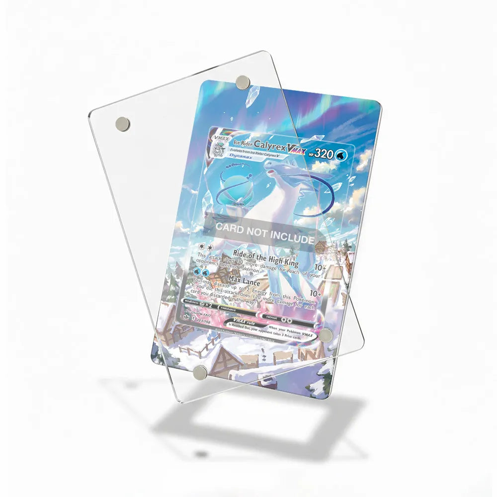 Ice Rider Calyrex VMAX 203-198 SIR SAR Chilling Reign Extended Art Display Cases - Magnetic Case - Detail View