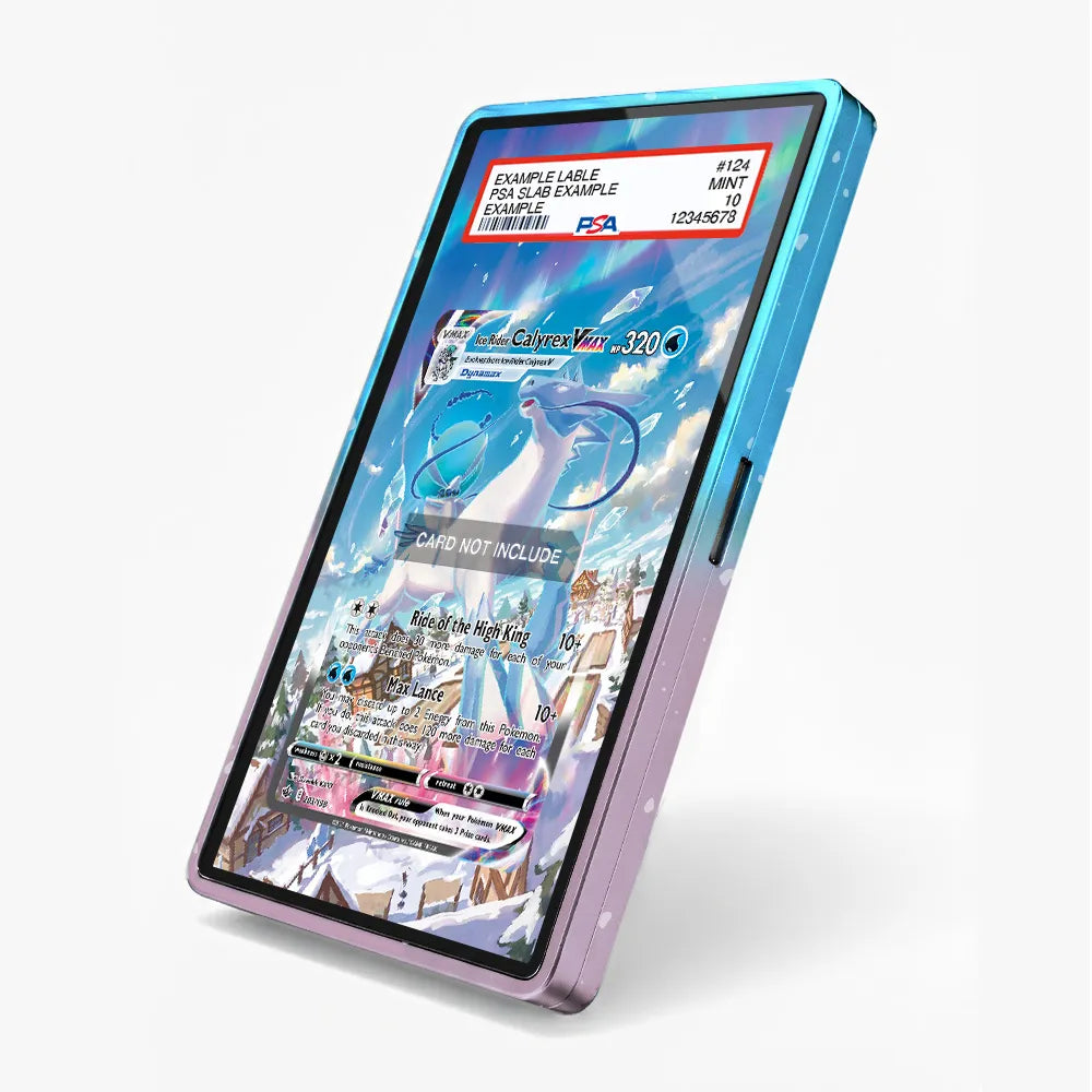 Ice Rider Calyrex VMAX 203-198 SIR SAR Chilling Reign Extended Art Display Cases - PSA Slab Case - Side View