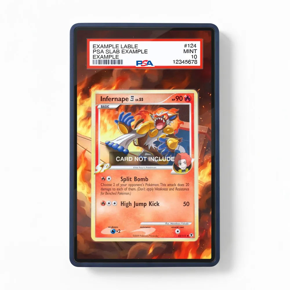 Infernape 4 43-111 Uncommon Rising Rivals Extended Art Display Cases - PSA Slab Case - Front View
