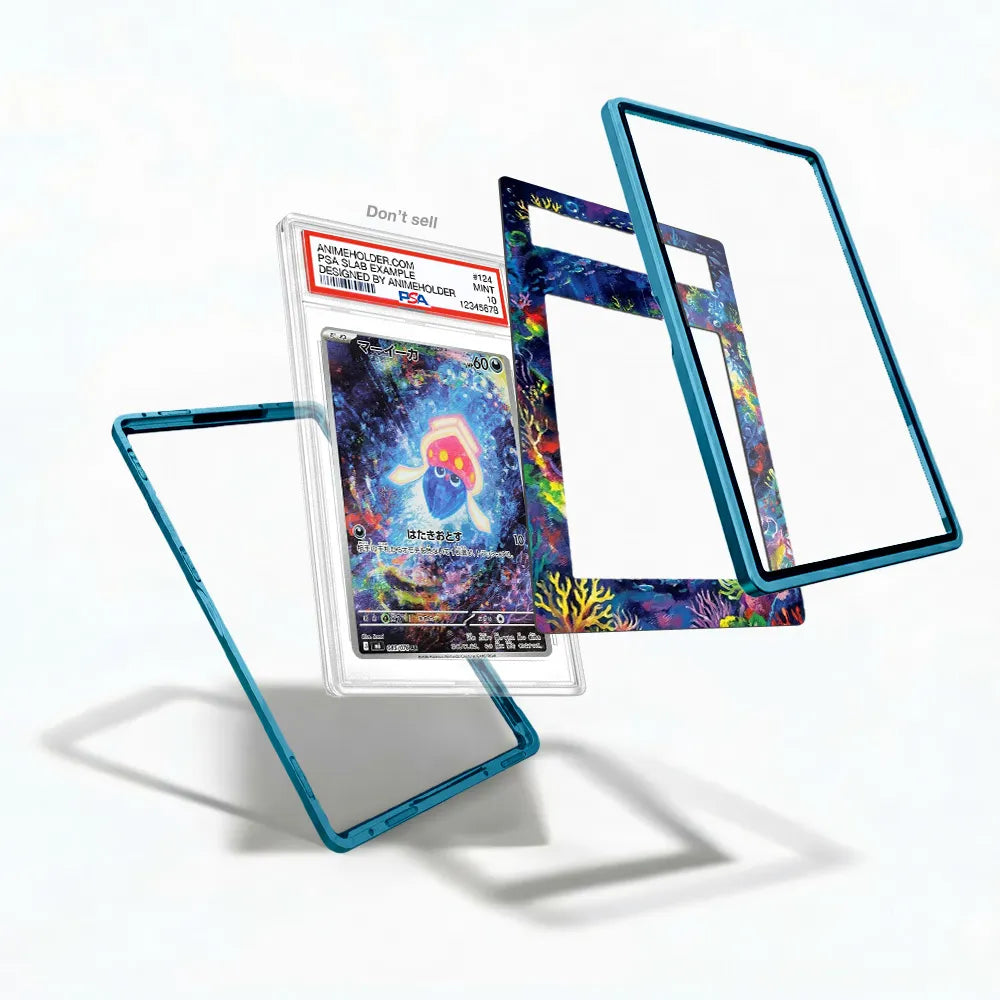 Inkay 085-076 AR Storm Emeralda Delta Reign Pokemon Cards Custom Art Display Cases - PSA Slab Case - Detail View