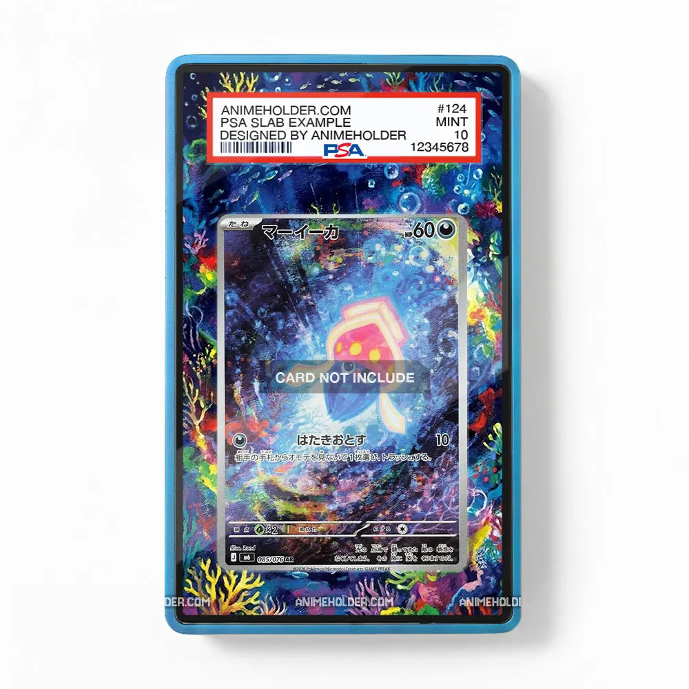 Inkay 085-076 AR Storm Emeralda Delta Reign Pokemon Cards Custom Art Display Cases - PSA Slab Case - Front View