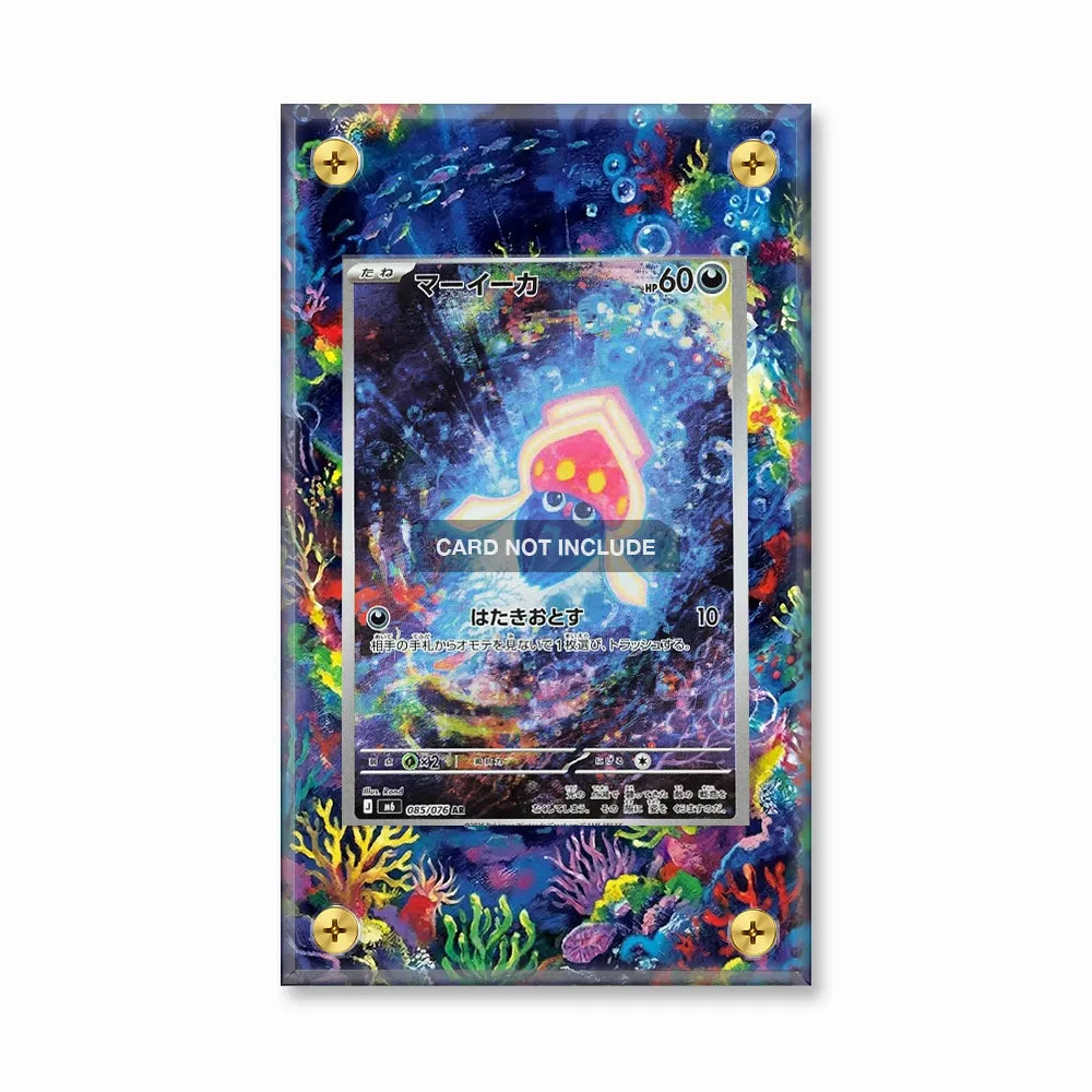 Inkay 085-076 AR Storm Emeralda Delta Reign Pokemon Cards Custom Art Display Cases - Screws Case - Front View