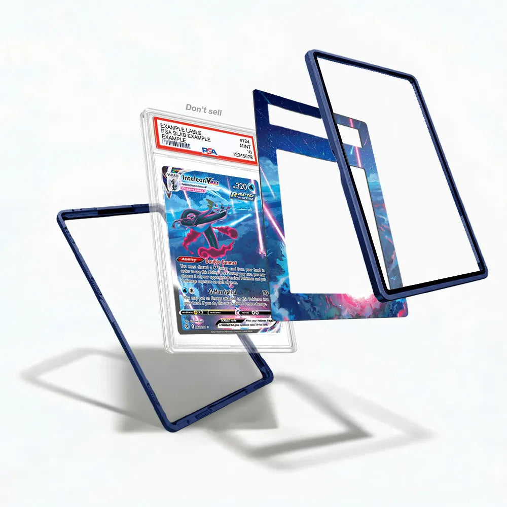 Inteleon VMAX 266-264 SIR SAR Fusion Strike Alternate Art Extended Art Display Cases - PSA Slab Case - Detail View
