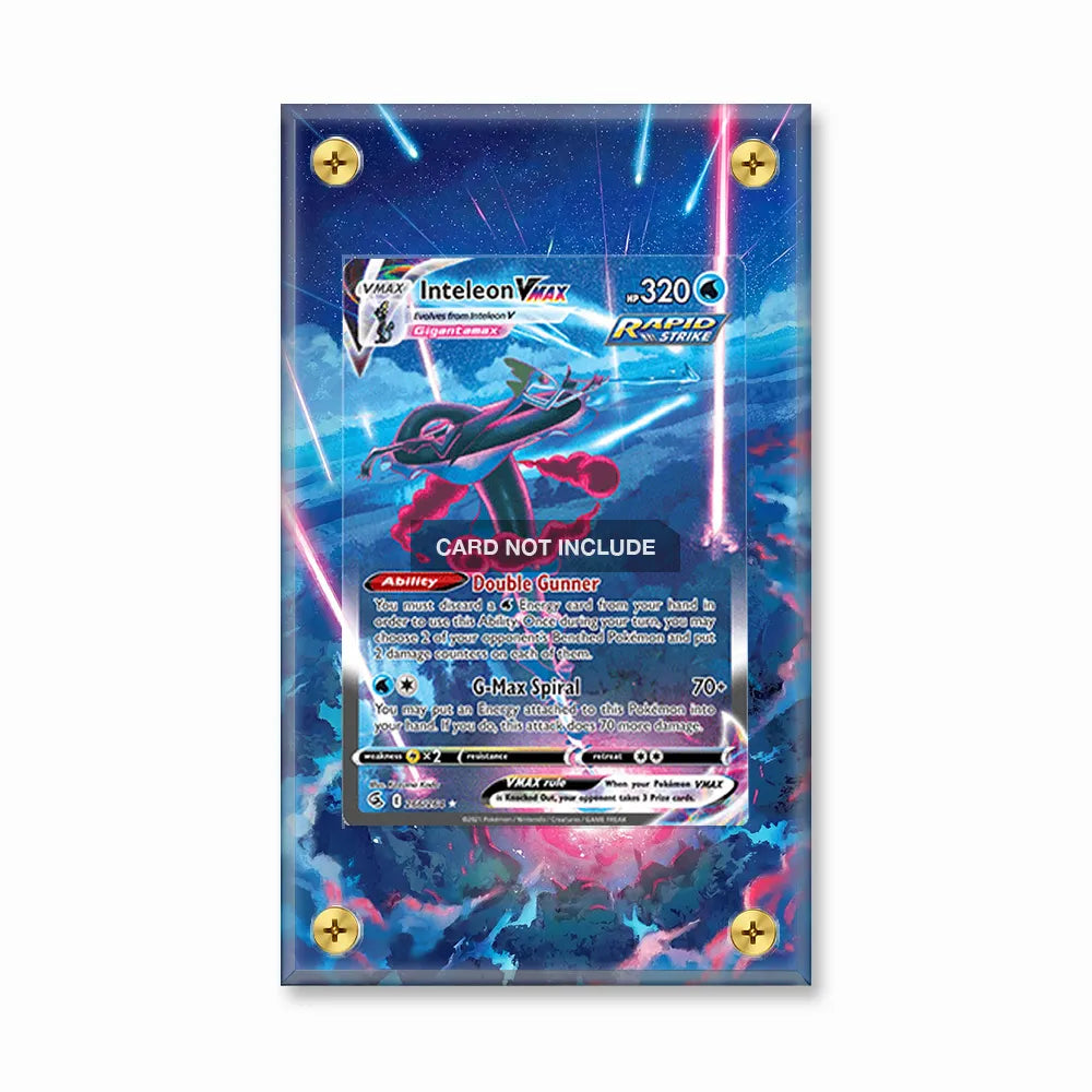 Inteleon VMAX 266-264 SIR SAR Fusion Strike Alternate Art Extended Art Display Cases - Screws Case - Front View