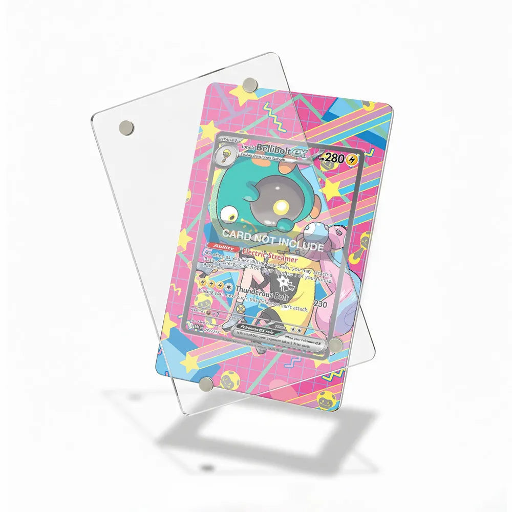 Iono's Bellibolt Ex 279-217 Ascended Heroes Extended Art Display Cases - Magnetic Case - Detail View