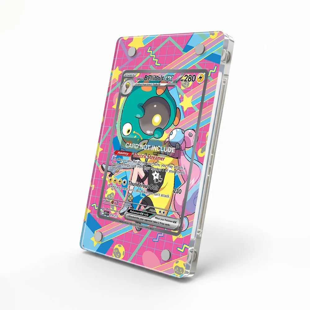 Iono's Bellibolt Ex 279-217 Ascended Heroes Extended Art Display Cases - Magnetic Case - Side View