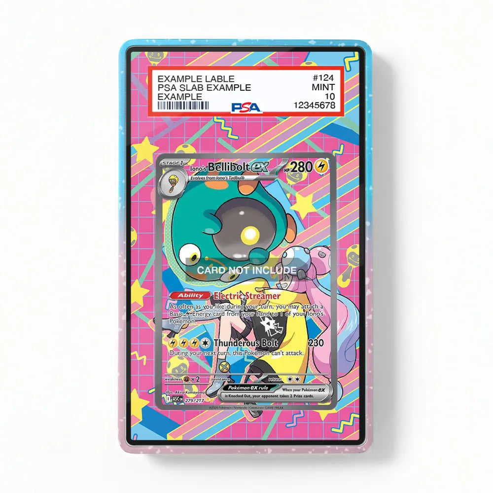 Iono's Bellibolt Ex 279-217 Ascended Heroes Extended Art Display Cases - PSA Slab Case - Front View