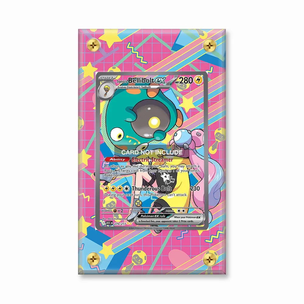 Iono's Bellibolt Ex 279-217 Ascended Heroes Extended Art Display Cases - Screws Case - Front View