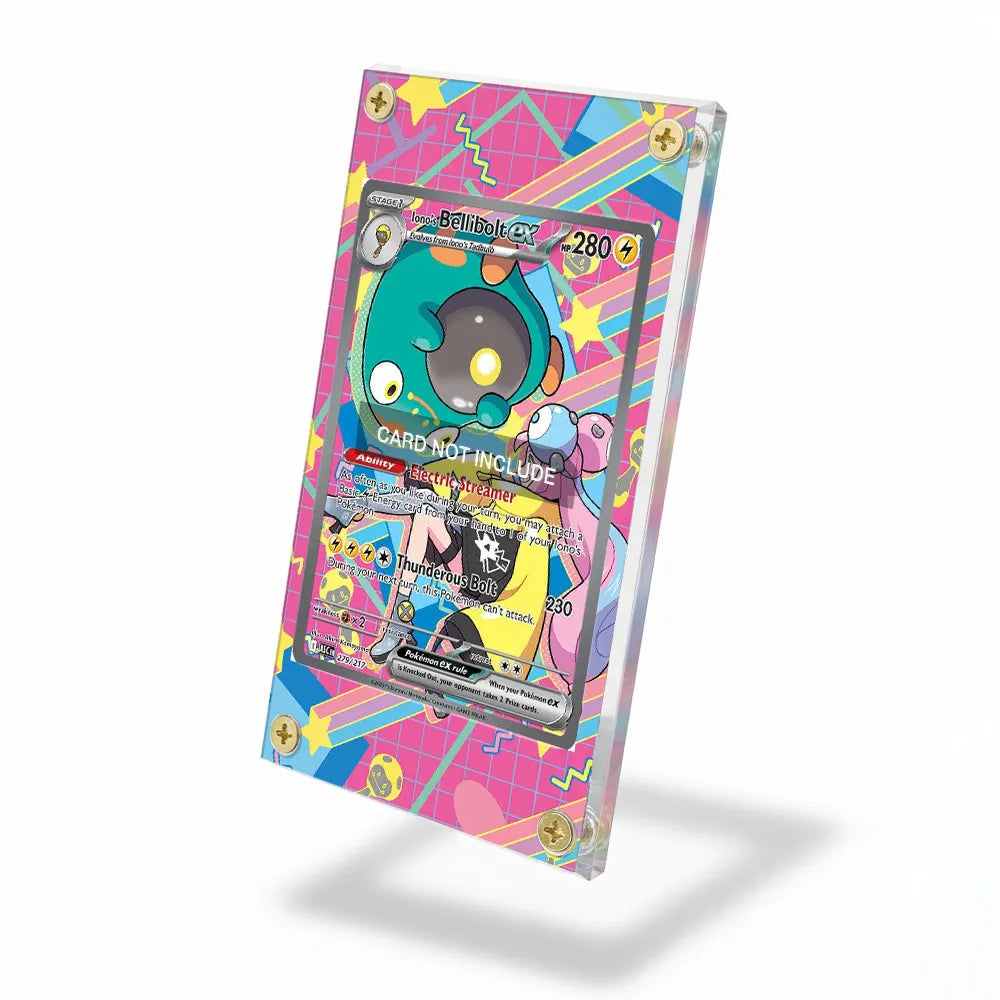 Iono's Bellibolt Ex 279-217 Ascended Heroes Extended Art Display Cases - Screws Case - Side View