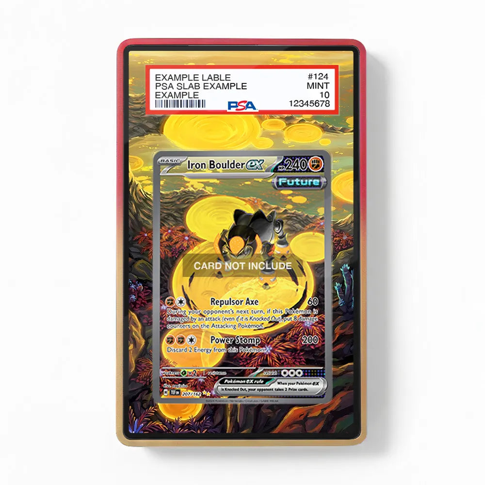 Iron Boulder ex 207-162 Extended Art Display Cases - PSA Slab Case - Front View