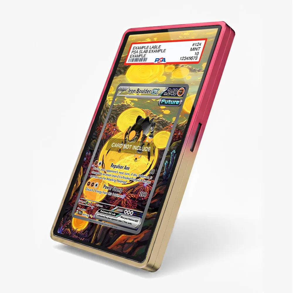 Iron Boulder ex 207-162 Extended Art Display Cases - PSA Slab Case - Side View