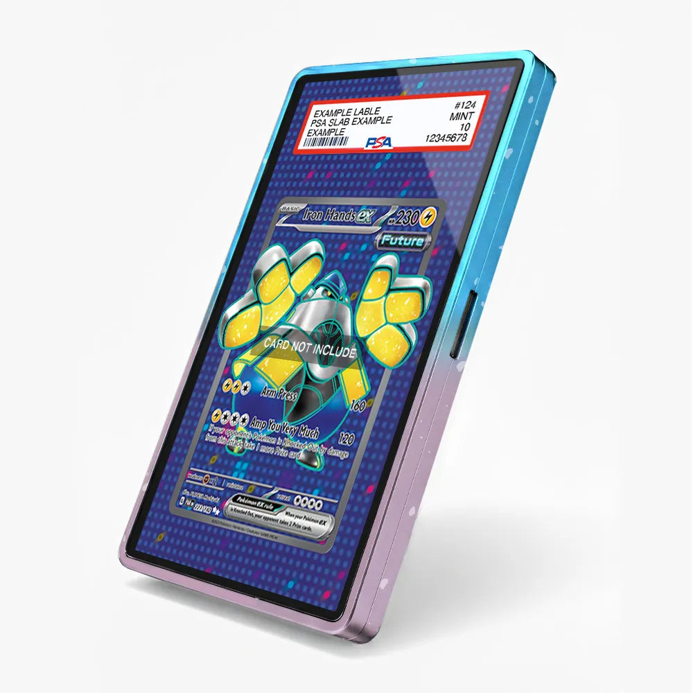 Iron Hands ex 223-182 Ultra Rare Paradox Rift Extended Art Display Cases - PSA Slab Case - Side View