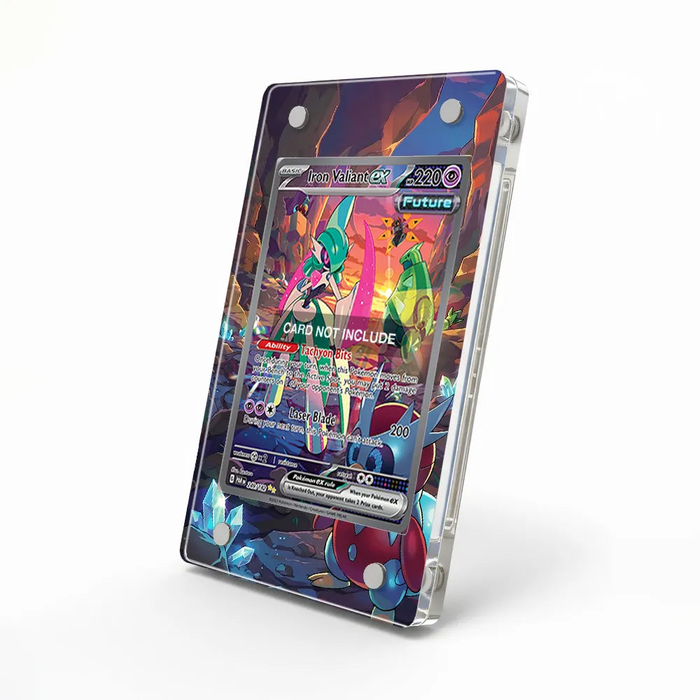 Iron Valiant ex 249-182 SIR SAR Paradox Rift Extended Art Display Cases - Magnetic Case - Side View