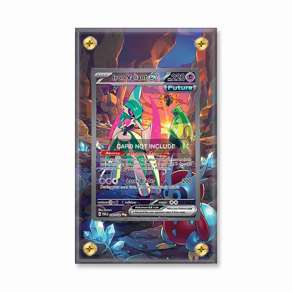 Iron Valiant ex 249-182 SIR SAR Paradox Rift Extended Art Display Cases - Screws Case - Front View