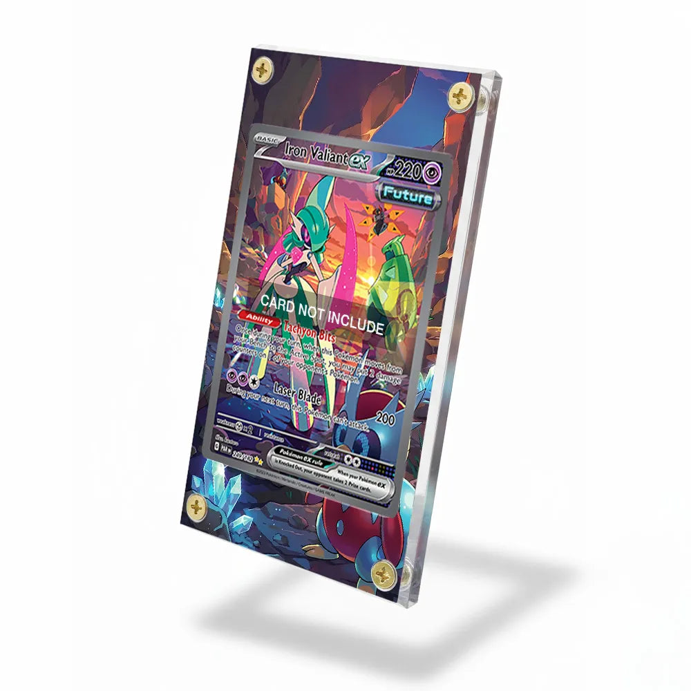 Iron Valiant ex 249-182 SIR SAR Paradox Rift Extended Art Display Cases - Screws Case - Side View