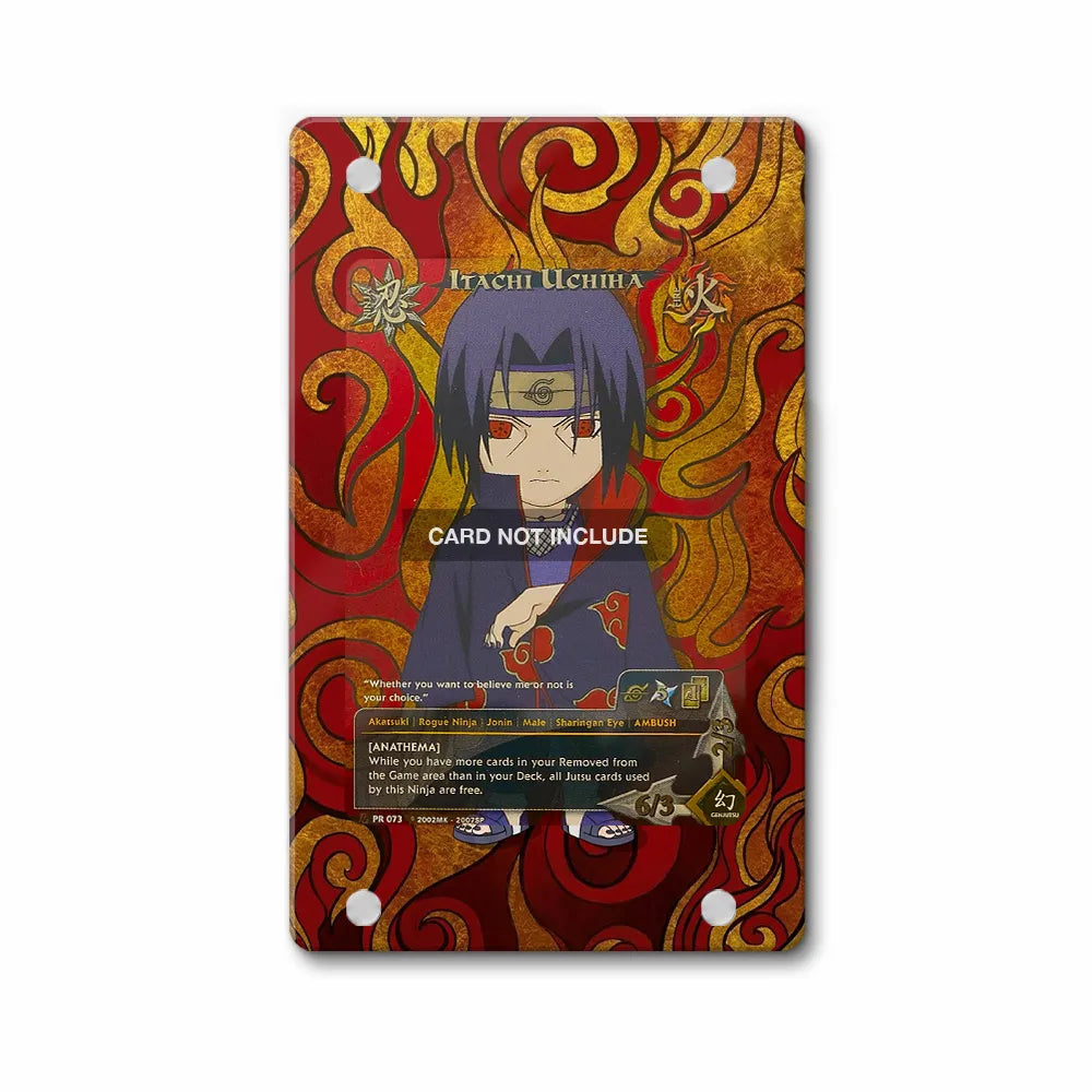 Itachi Uchiha PR73 Ultimate Battle Tins Pokemon Cards Extended Art Display Cases - Magnetic Case - Front View