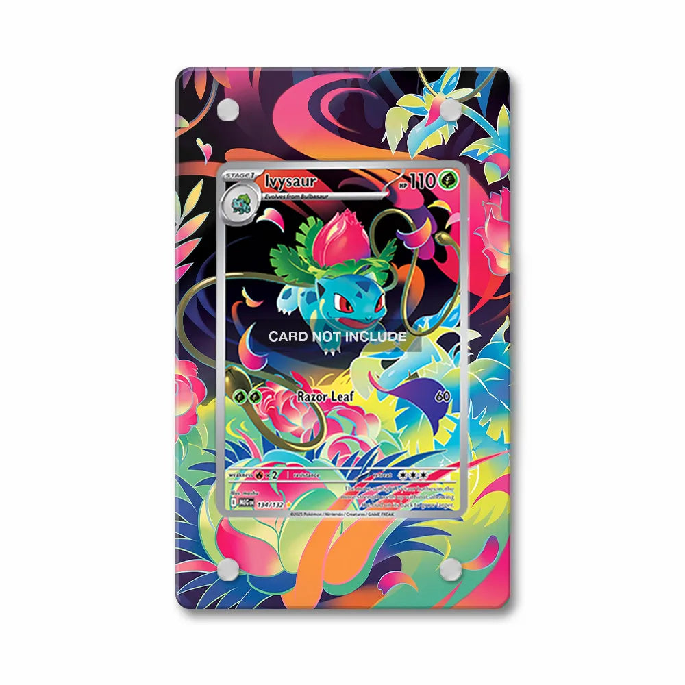 Ivysaur 134-132 IR AR Mega Pokemon Base Set Extended Art Display Cases - PSA Slab Case - Front View