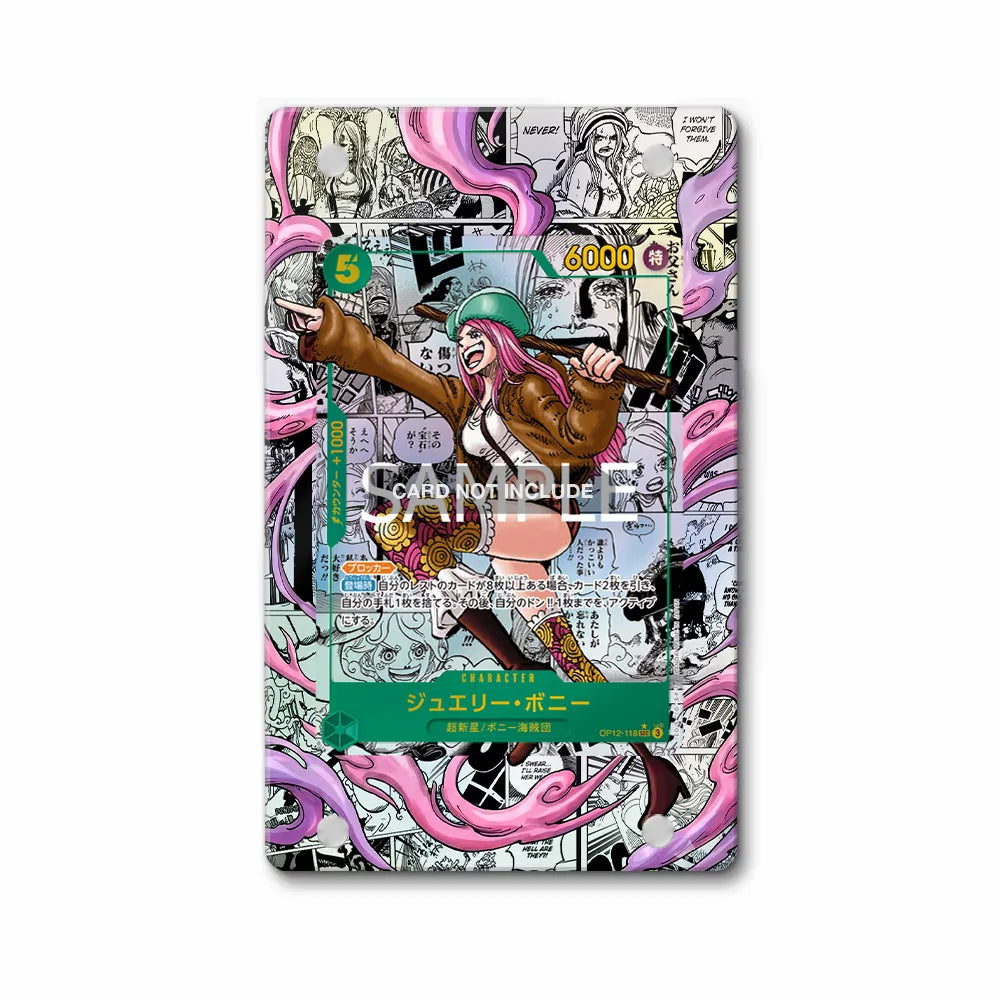 Jewelry Bonney 118 Manga Alternate Art Pokemon Cards Custom Art Display Cases - Magnetic Case - Front View