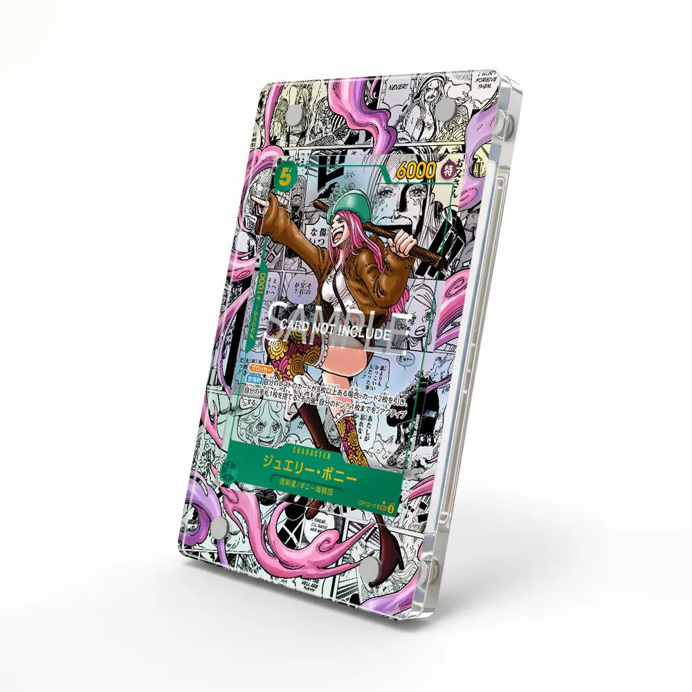 Jewelry Bonney 118 Manga Alternate Art Pokemon Cards Custom Art Display Cases - Magnetic Case - Side View