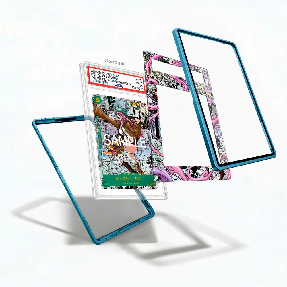 Jewelry Bonney 118 Manga Alternate Art Pokemon Cards Custom Art Display Cases - PSA Slab Case - Detail View
