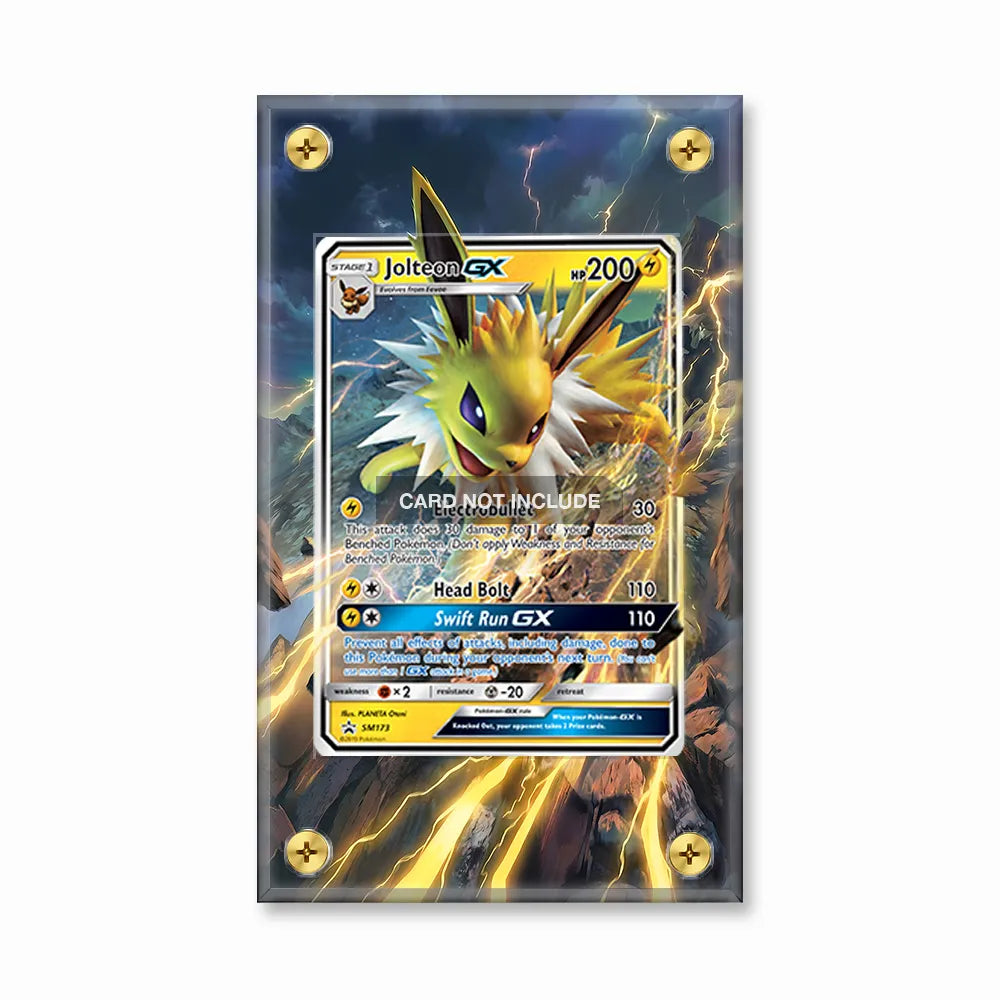 Jolteon GX SM173 Promo Extended Art Display Cases - Screws Case - Front View