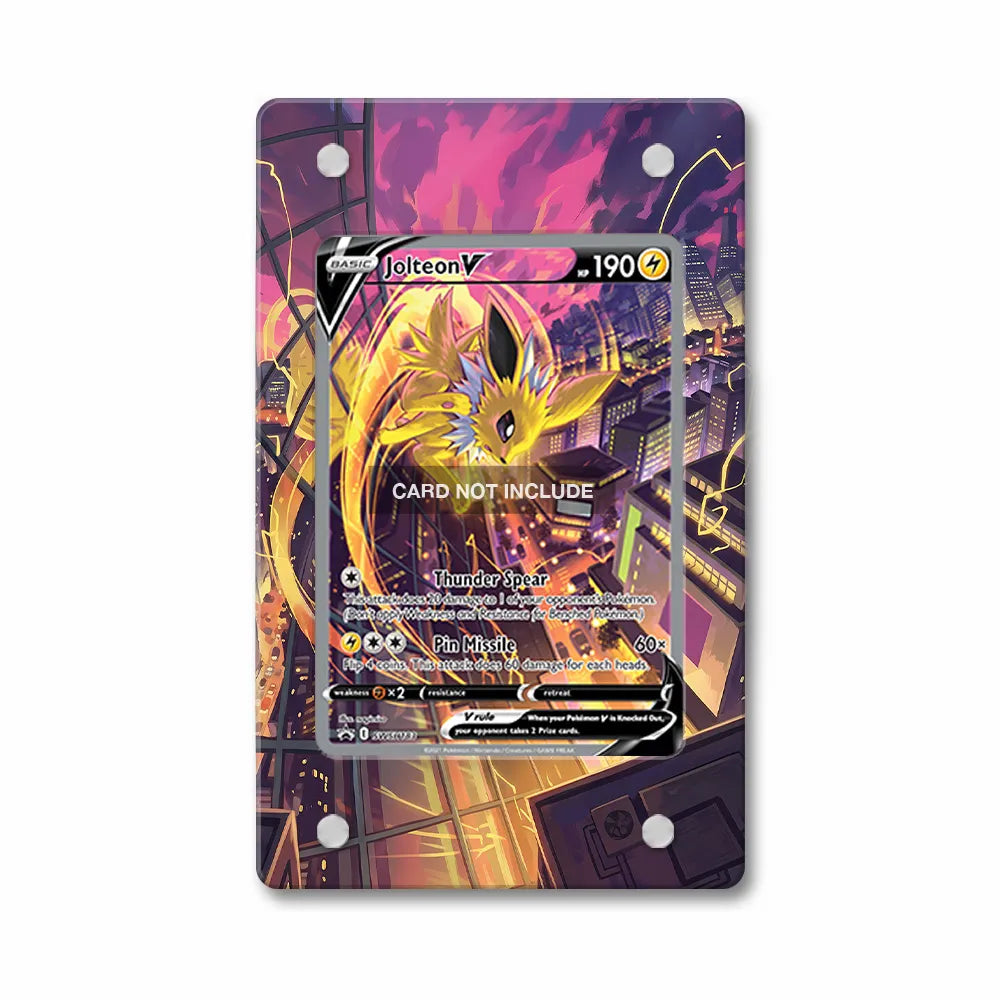 Jolteon V SWSH 183 Promo Extended Art Display Cases - PSA Slab Case - Front View