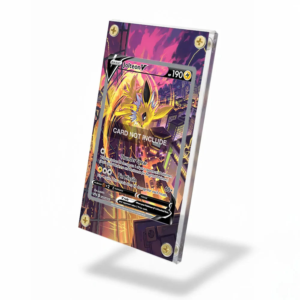 Jolteon V SWSH 183 Promo Extended Art Display Cases - Screws Case - Side View