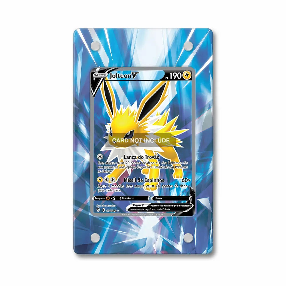 Jolteon V Secret Rare SR Evolving Skies Extended Art Display Cases - Magnetic Case - Front View