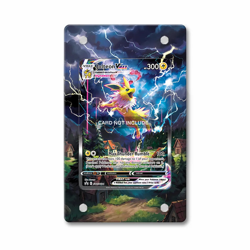 Jolteon Vmax SWSH 184 Promo Extended Art Display Cases - Magnetic Case - Front View