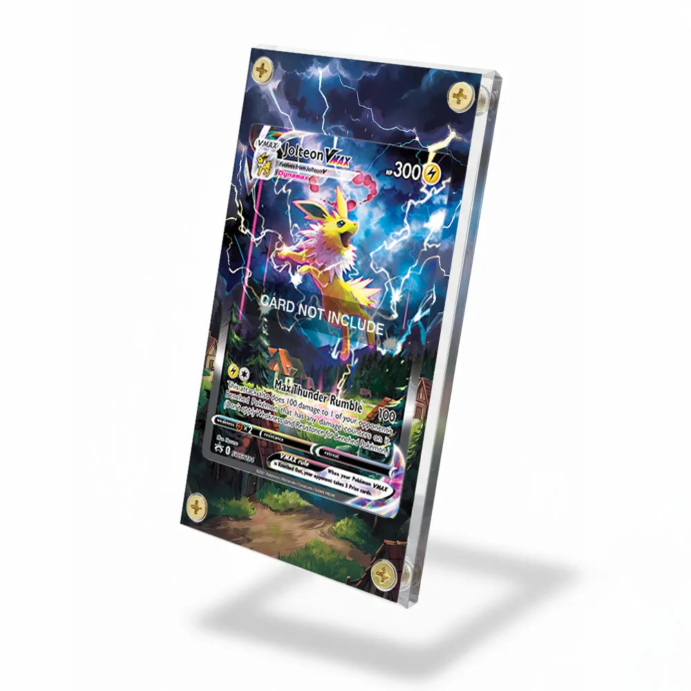 Jolteon Vmax SWSH 184 Promo Extended Art Display Cases - Screws Case - Side View
