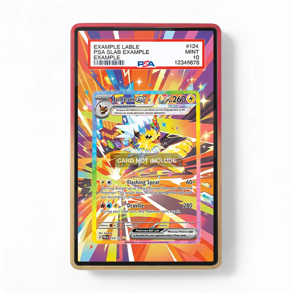 Jolteon ex 153-131 SAR SIR Prismatic Evolutions Extended Art Display Case - Sunset PSA Acrylic Frame by AnimeHolder