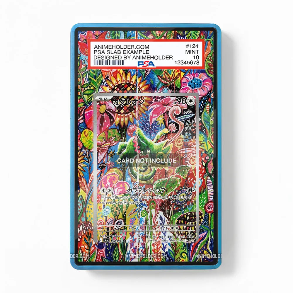 Kecleon 088-076 AR M6 Pokemon Cards Custom Art Display Cases - PSA Slab Case - Front View