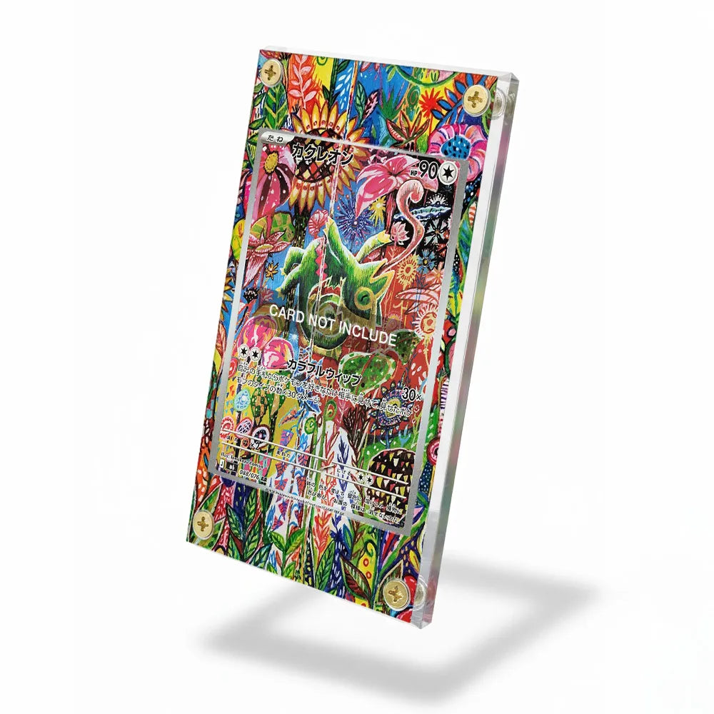 Kecleon 088-076 AR M6 Pokemon Cards Custom Art Display Cases - Screws Case - Side View