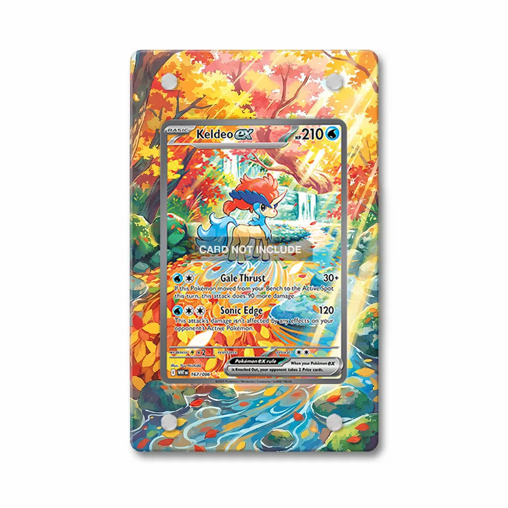 Keldeo ex 167-086 SIR SAR White Flare Extended Art Display Cases - Magnetic Case - Front View