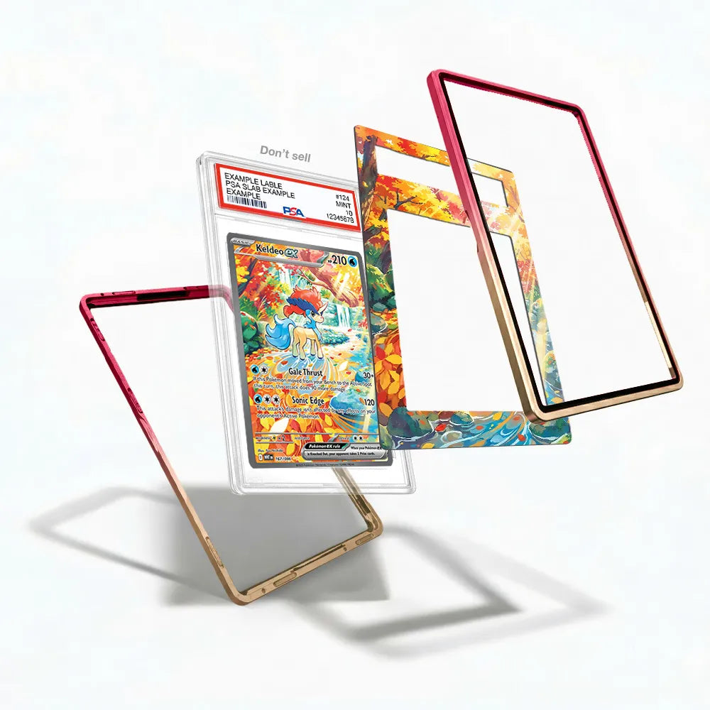 Keldeo ex 167-086 SIR SAR White Flare Extended Art Display Cases - PSA Slab Case - Detail View